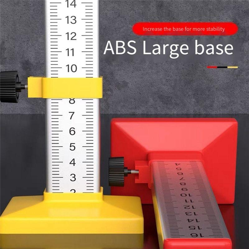AEE2-2PC Woodworking Equal Height Ruler Positioning Horizontal Elevation Ruler Double-Sided Scale  Tile Special Tool