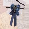 Rhinestone Crystal Fabric Bow Tie for Women and Men College Style Fashion Necktie Shirt Collar Pins Wedding Party Jewelry Gifts
