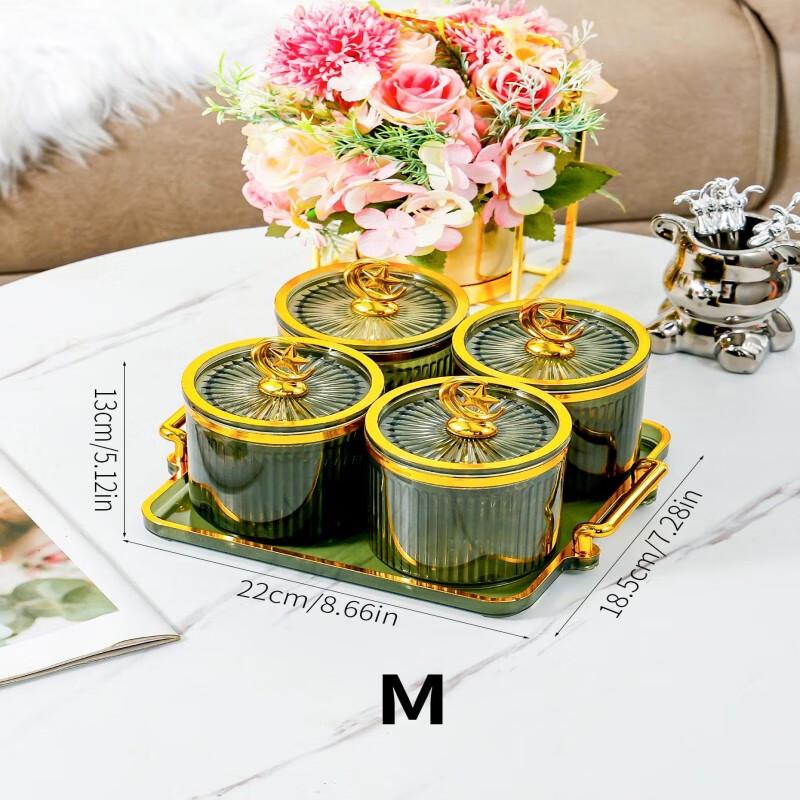 LISM Plastic Sealed Storage Jar with Tray