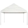 VidaXL Belvédère avec toit blanc 8,92x4,08x3,22 m polyéthylène, tente de fête, chapiteau, abri à auvent, pavillon, tente 3155512