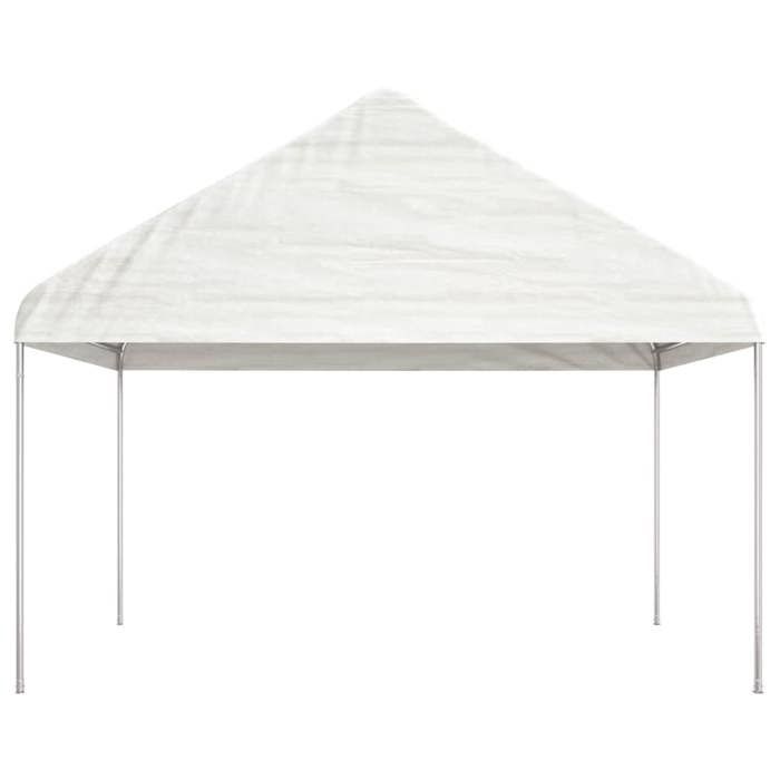 VidaXL Belvédère avec toit blanc 8,92x4,08x3,22 m polyéthylène, tente de fête, chapiteau, abri à auvent, pavillon, tente 3155512