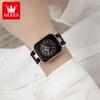 OLEVS Women's Watches Simple Elegant Quartz Wristwatch Original Waterproof Silicone Strap Luminous Hands Trend Fashion Style