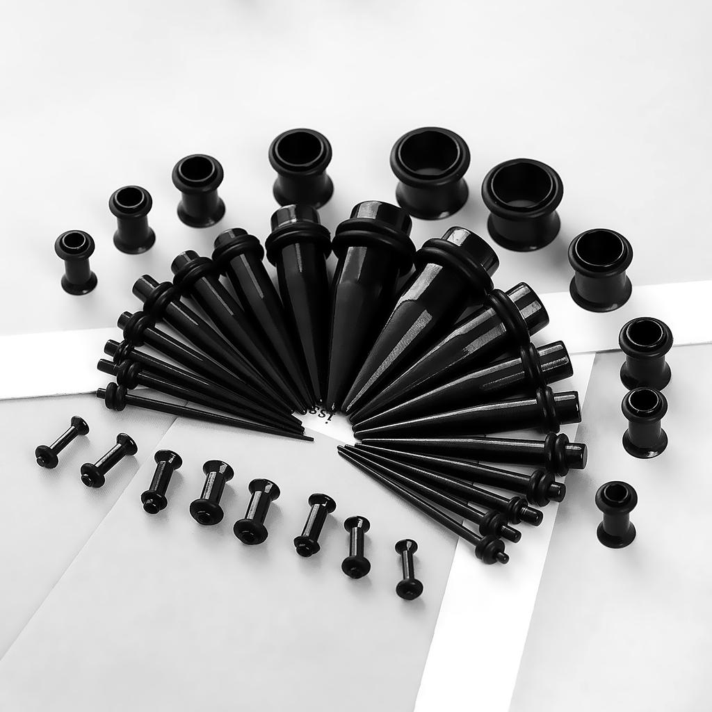Edelstahl Spitzer Kegel Einzelhorn Ohrdehner Set 36 Stück Mehrfarbig Ohrmuschel Ohrdehner Piercing Schmuck