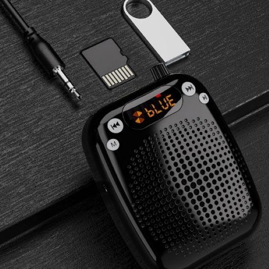 SHIDU 15W Rechargeable Portable Bluetooth Voice Amplifier for Teacher Wired Microphone FM Radio AUX Audio Recording Speaker S278 S611