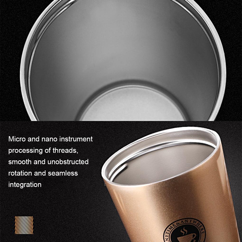 Izolované šálky na kávu za horka a za studena Velkokapacitní hrnek na kávu odolný proti vytečení s nepropustným víkem