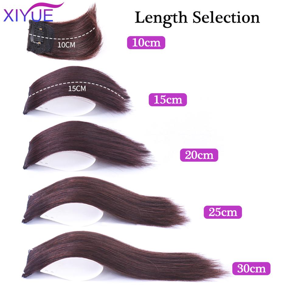 XIYUE Tampă scurtă și dreaptă Bucăți de păr Extensii de păr cu agrafă Extensii de păr sintetice, lungi și drepte, Extensii de păr sintetice pentru creșterea părului