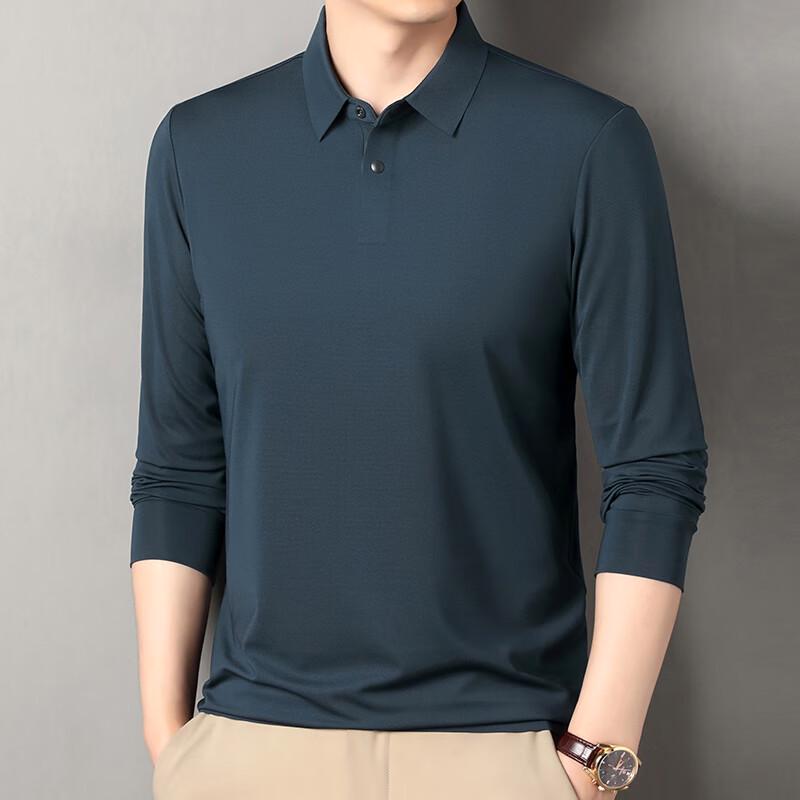 

Firstview Men s Merino Wool & Silk Blend Long-Sleeve Polo Shirt FV25D1721 M