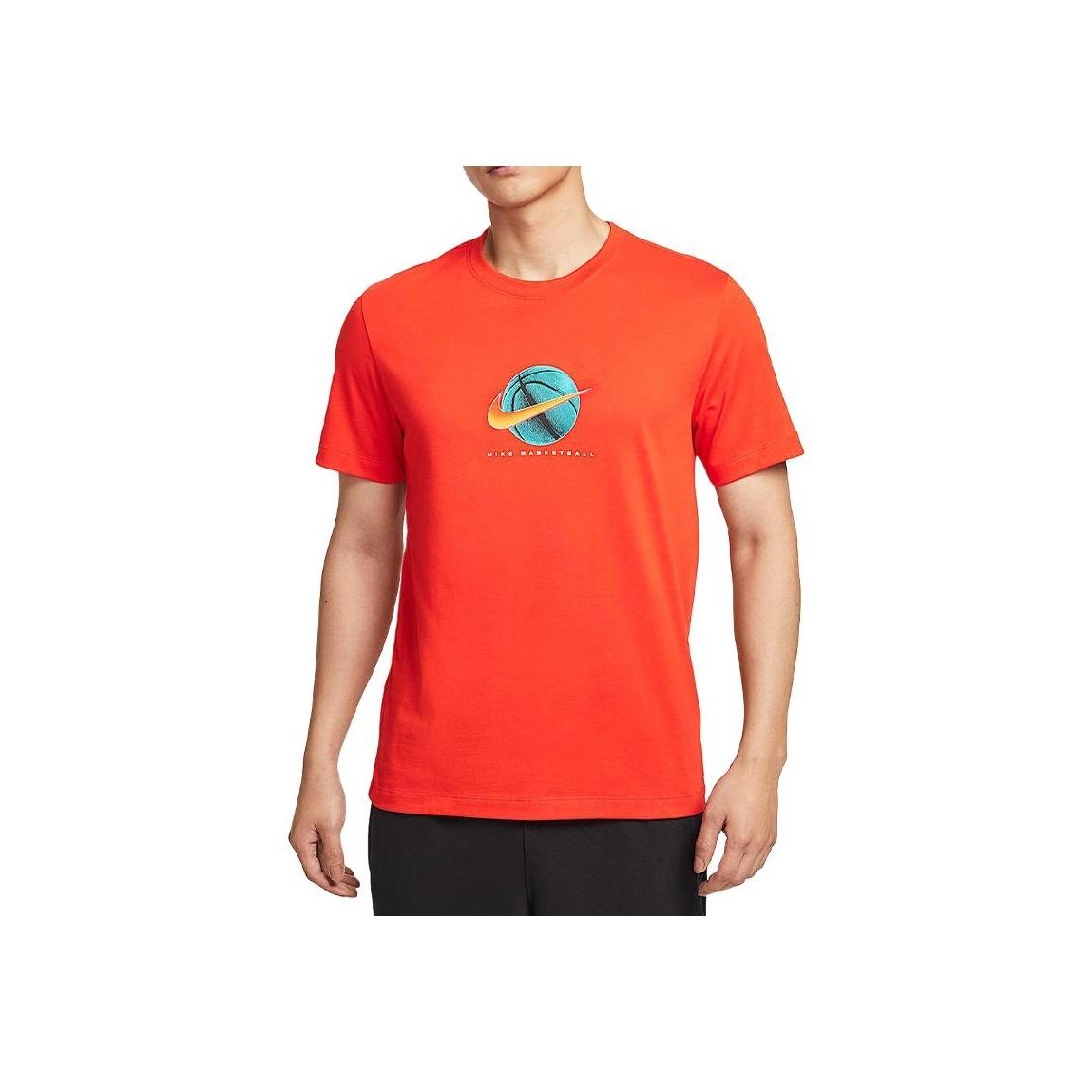 

Nike Модная универсальная футболка с круглым вырезом и коротким рукавом, дышащая, мужские топы, оранжевый HJ3465-633 S