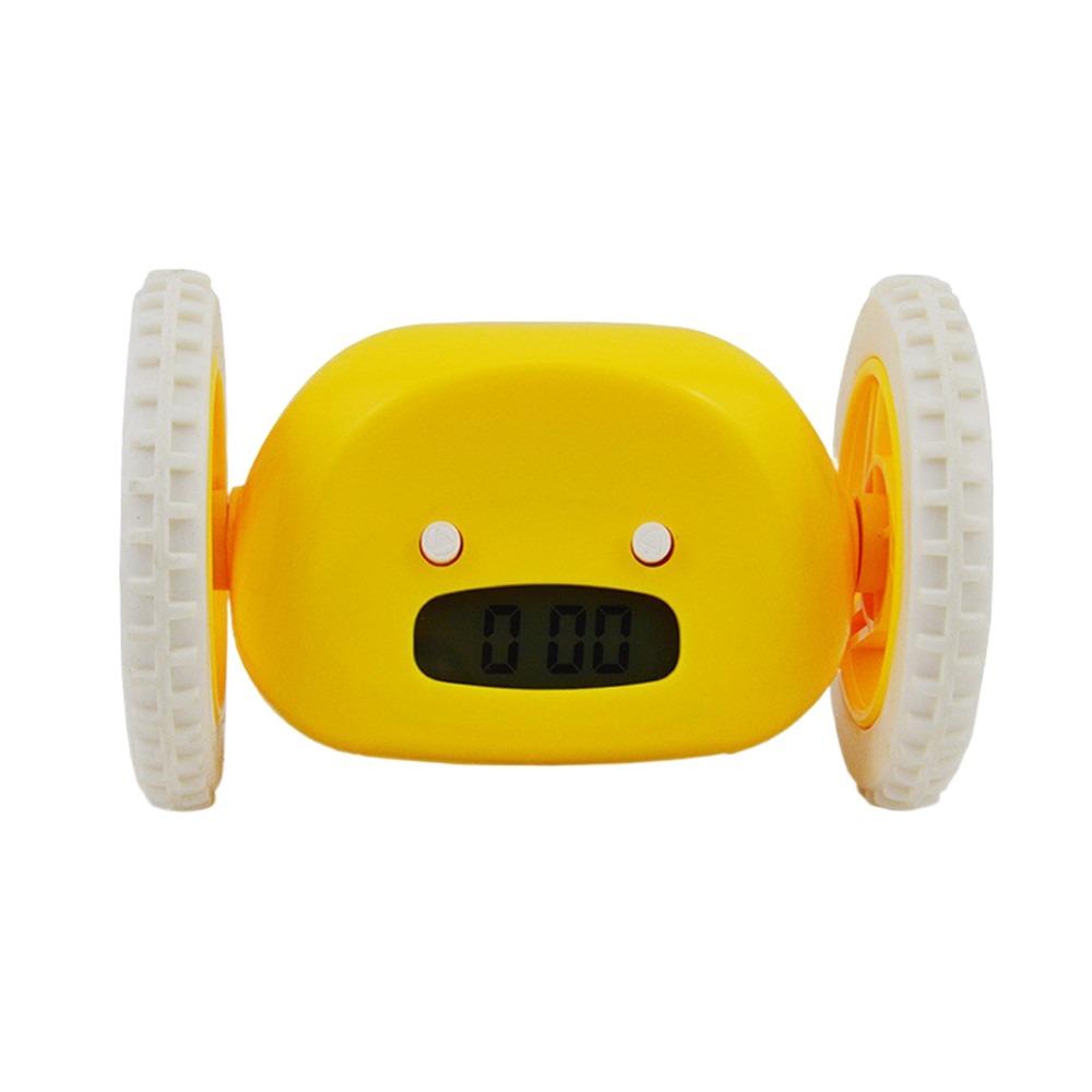 Unique Moving Whee Alarm Clock Magical Lazy Alarm Clock Creative Running Wheel Clock  Children