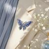 2pcs Exquisite Design Crystal Rhinestone Brooch Butterfly Corsages Brooch  For Women