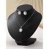 Fashion Suit Jewelry Temperament Sunflower Zircon Earrings Kate Sapphire Necklace