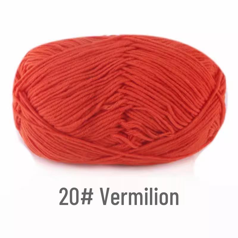Gomitolo di Filato di Cotone Pettinato a 4 Capi per Lavorare all'Uncinetto Bambole, Coperte, Borse e Scarpe Pacchetto Materiali Fai da Te