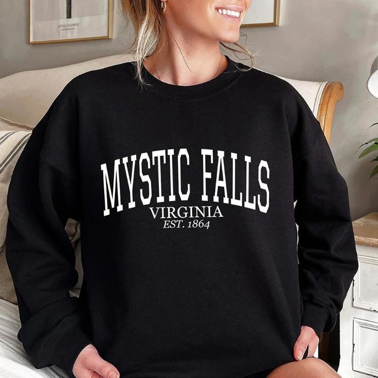 Comfortable Salvatore Hoodie Vampire Fan Gift Stefan and Damon Jumper Mystic Falls Cute Pullover Sweatshirt
