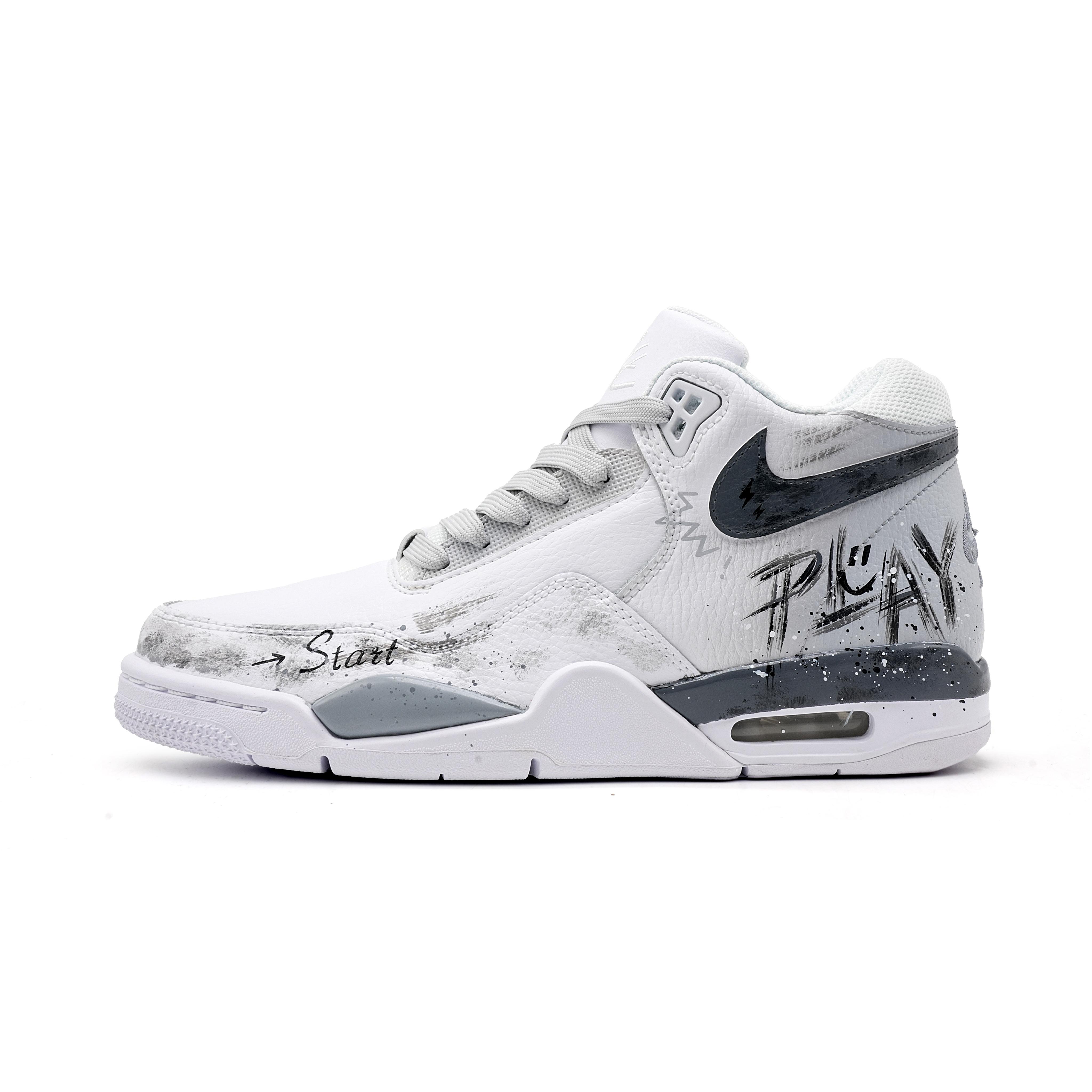 

Nike Flight Legacy Old Film Development Abrasion Resistant Slip Resistant Abrasion Resistant Slip Resistant Mid top BQ4212-101(Team691-) 42
