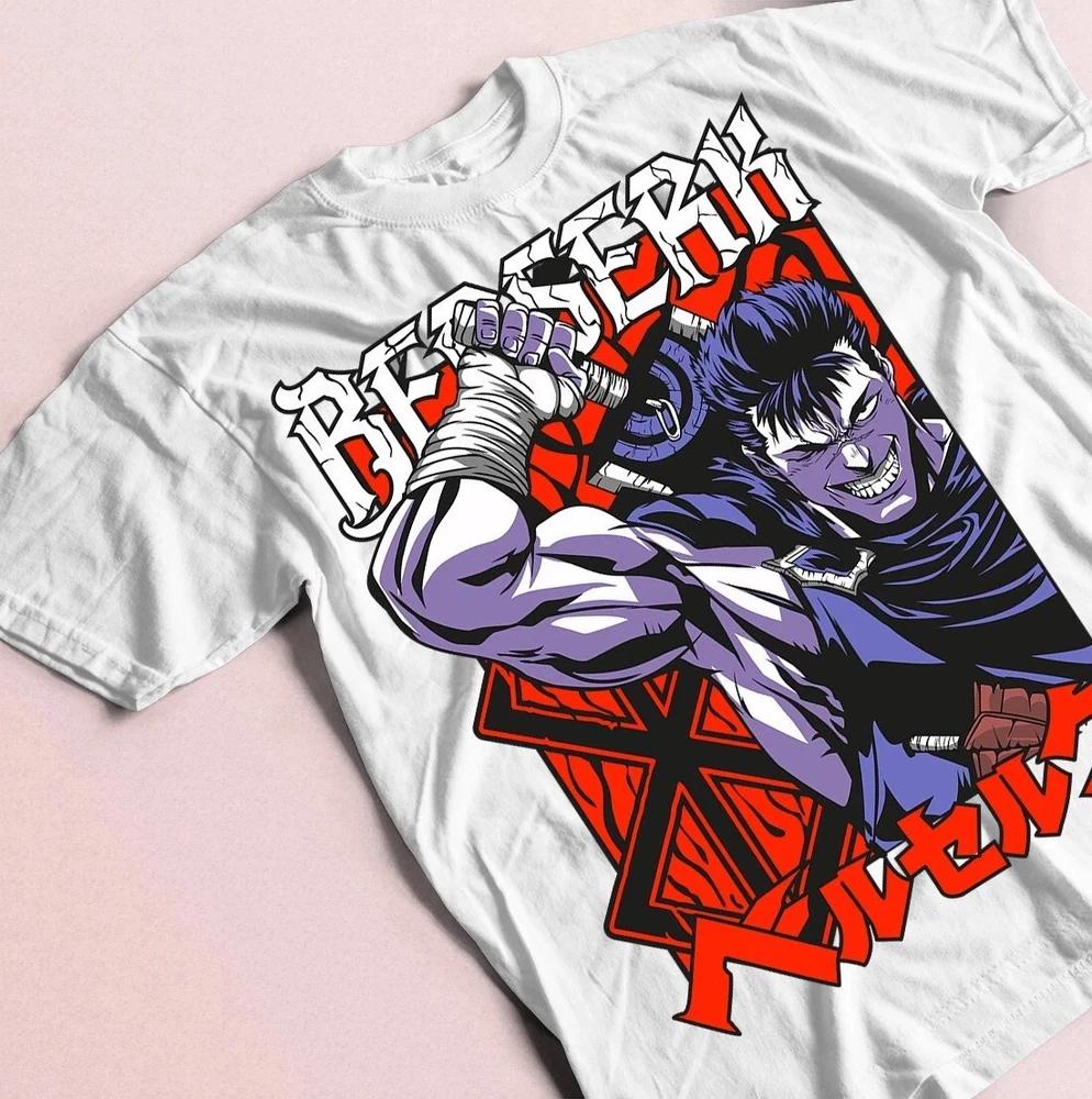 Berserk Tshirt Unisexga Strip Guts Berserker Armour Anime White Shirt S