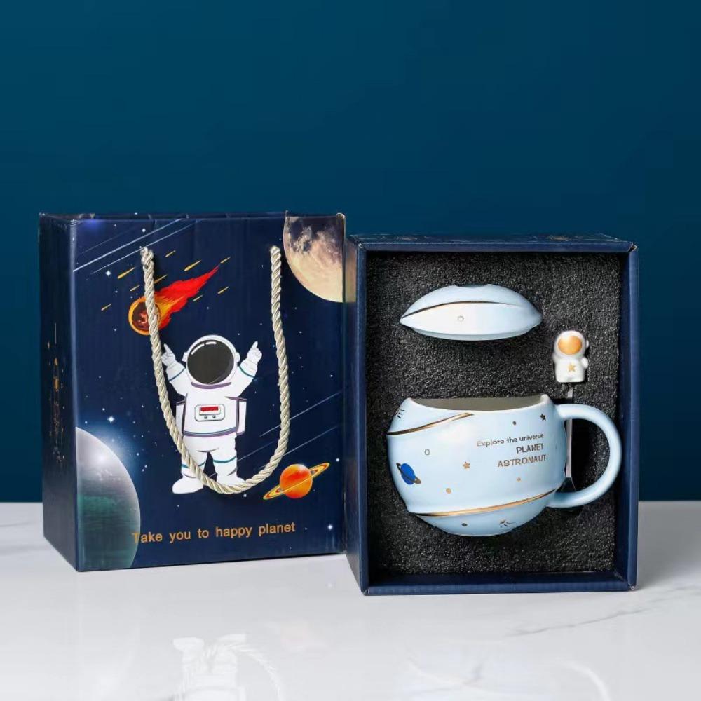 Kreativní hrnek Planeta Vysoce přesný keramický hrnek Hrnek pro pár Hrnek na vodu Astronaut Hrnek Vesmír Suvenýr Dárek Domov