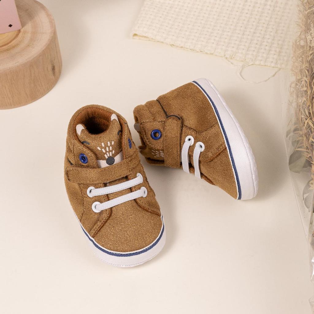 Infant Velcro High-Top Non-Slip Breathable Walking Shoes
