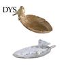 Unique Bird Feather Ornament Elegant Leaf Shaped Trinket Dish, Resin Jewelry Tray, Vintage Gold Ring Craft Holder for Nightstand Dresser, Small