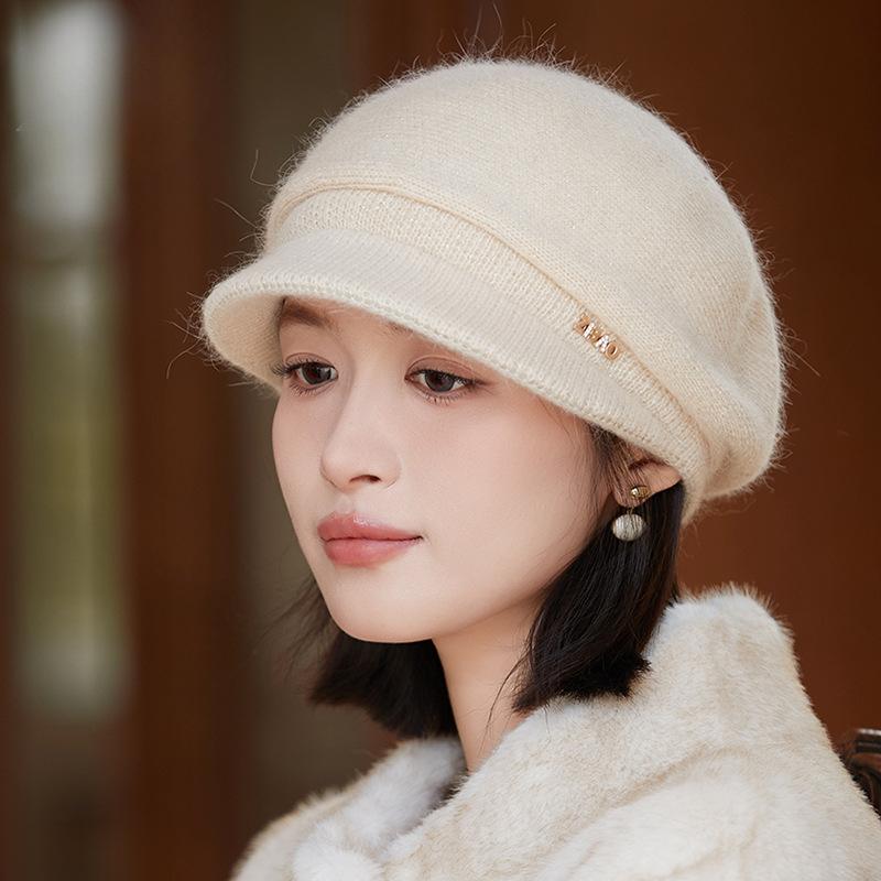 Vinter Dame Lue Varm Beanies Strikkede Luer Dame Kanin Pels Lue Høst Vinter Dame Mote Lue Skullies Beanies