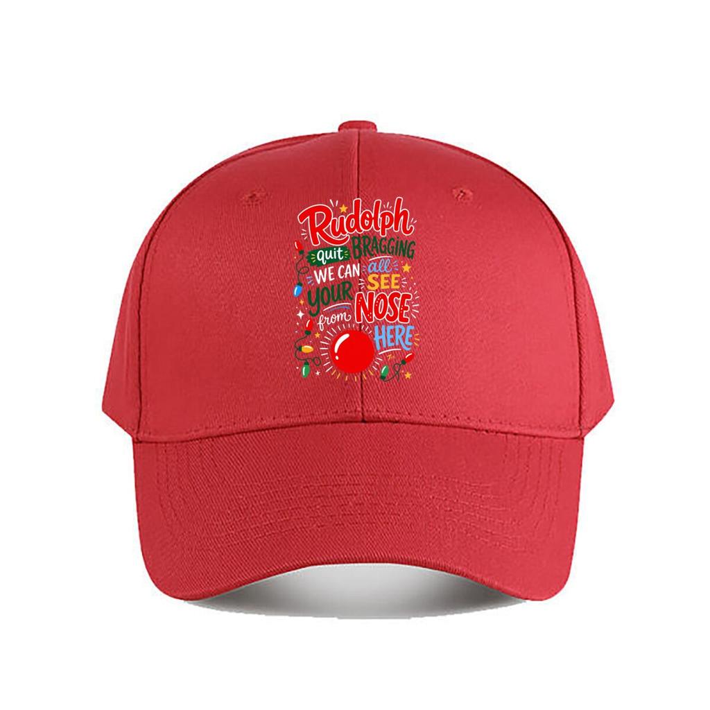 Playful Christmas Reindeer Nose Quot Baseball Cap Fashion Outdoor Sports Sunhat Unisex Snapback Cap Womens