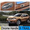 For Nissan X Trail 2015 T32 Luxurious Chrome Door Handle Cover 2013 2014 MK3 X-Trail Rogue Accessories Stickers Car Styling