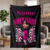 Hitman Bret Custom Flannel Blankets Soft Warm Cozy Throws for Home Decor Holiday Gifts