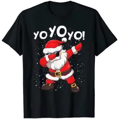 Dabbing Święty Mikołaj Śmieszny Świąteczny Taniec Dab Chłopcy Mężczyźni Koszulka Świąteczna