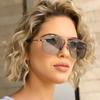 Box Sunglasses Men'S Metal Frameless Trimmed Sunglasses Women'S Trendy Plain Glasses Mach Six1261
