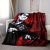 1Pc Scarface Power Violence Flannel Blanket, Soft And Comfortable, Casual Warm, Camping Travel, Christmas, Halloween Xmas Gift L1185