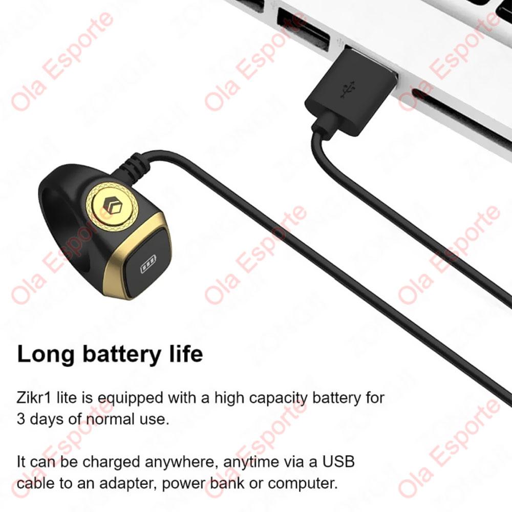 Qibla Smart Zikr Ring Lob Tasbih Zähler Elektronisch Digital Zähler für Muslime Gebetszeit Vibrationserinnerung Wasserdicht