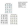 3Pcs Seated Tai Chi Practice Poster for Seniors Balance Stability Training