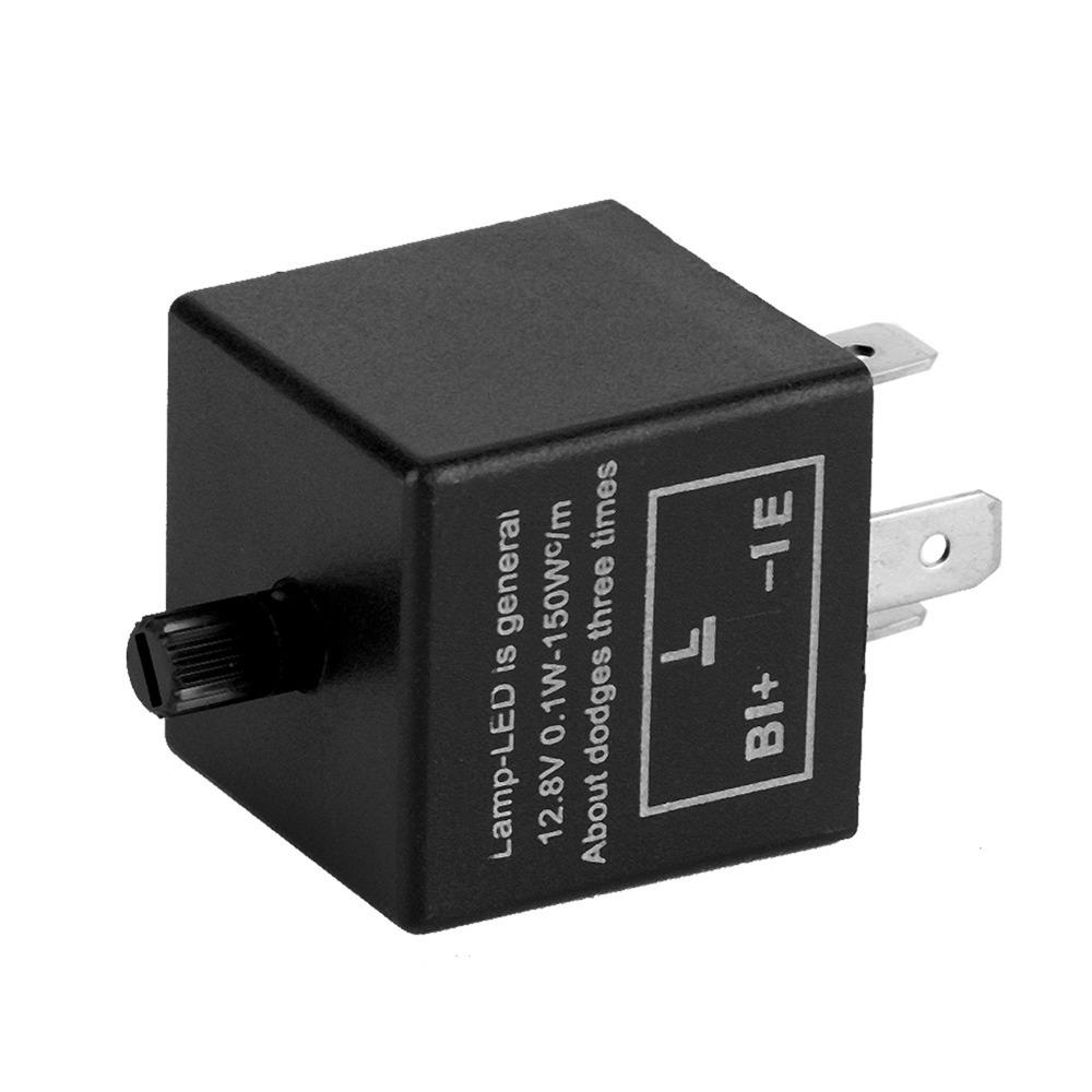 3 Pin LED Flasher Relay 12V Adjustable Flasher Relay Automotive Accessories