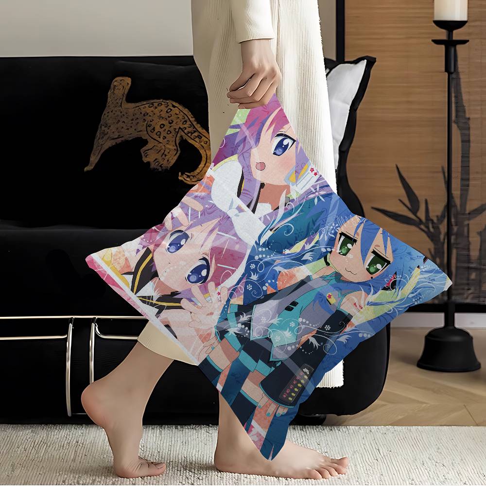 Lucky Star Comedy Anime Pillowcases Home Bedding Decorative Pillow Cover Wedding Super Soft Pillow Case