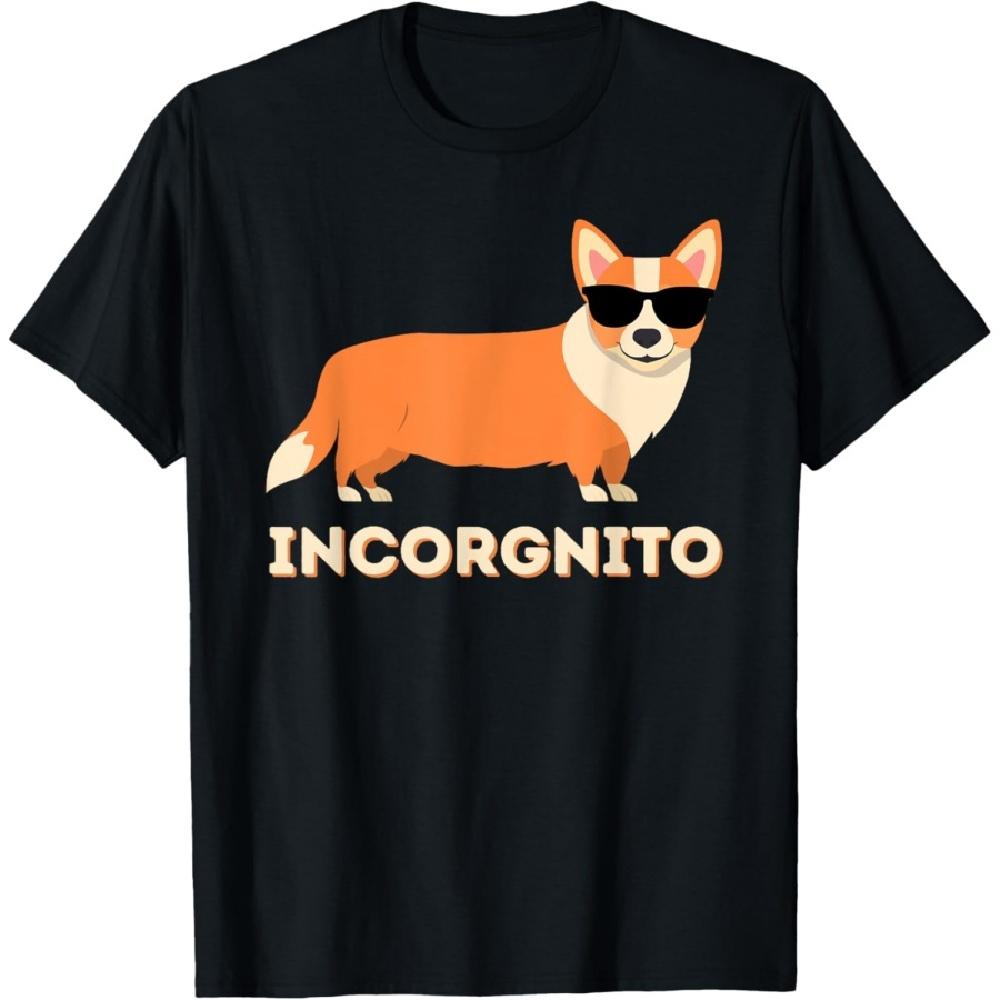 Incorgnito - Забавная футболка для владельца вельш-корги, любителя собак, для мужчин, женщин, девочек, детей XXXXXL чёрный
