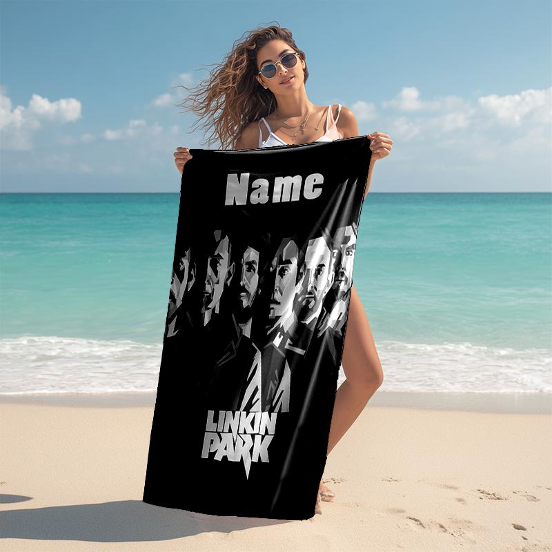 Personalized Customized Proof Beach Towel with Linkin Park Pattern - Soft, Absorbent,quick-drying,perfect Swimming,camping&bathing