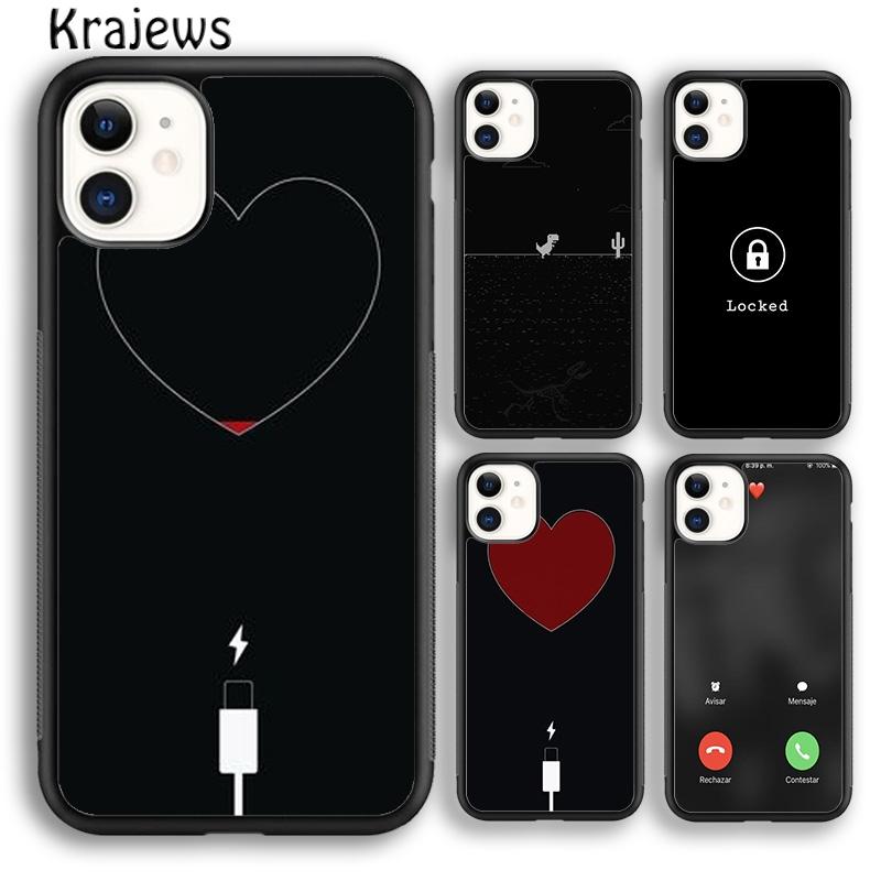 Krajews Cellphone Screen Phone Battery Icon Phone Case For IPhone 18 17 Air 16 15 14 Plus 11 12 13 Pro Max Coque Fundas