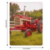Tractors are Red Throw Blanket Machine Washable Soft Warm Blanket