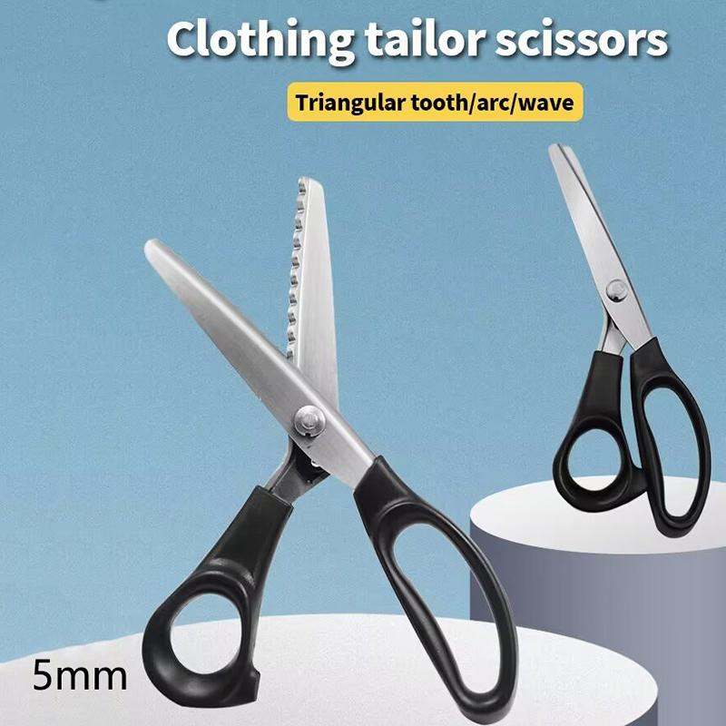 Stainless Steel Scissors Fabric Pinking Shears Comfort Grip Handled Professional Crafts Dressmaking Zig Zag Cut Scissors Sewing