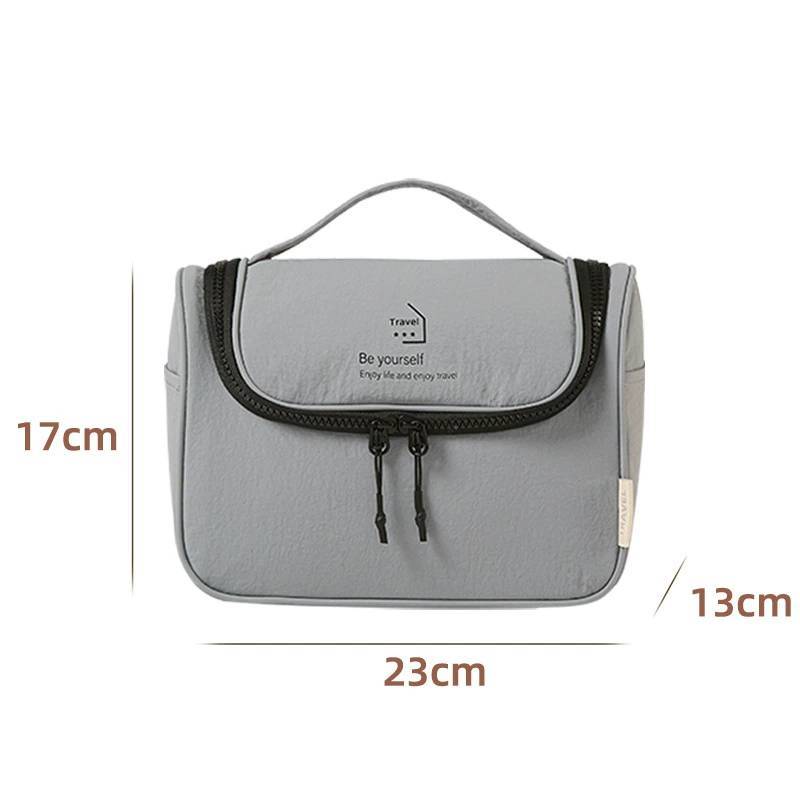 Makeup Bag With Hook And Waterresistant Nylon For Travel And Storage