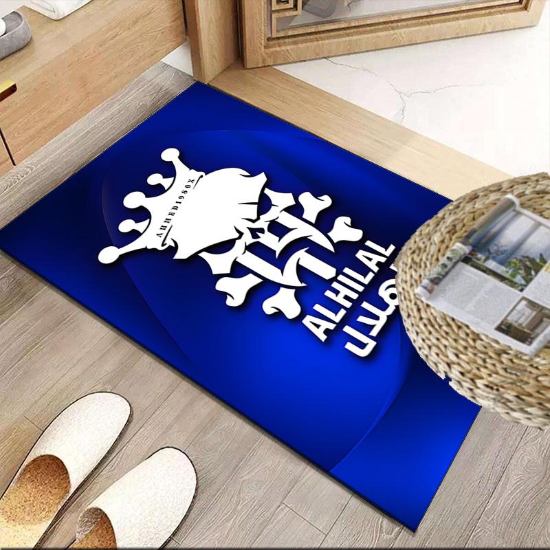Al Hilal FC Crest  Carpet, Kitchen Rugs, Yoga Mat, Non-Slip Mats, Rug for Bathroom, Living Room Bedroom, Camping Rugs Christmas Gift