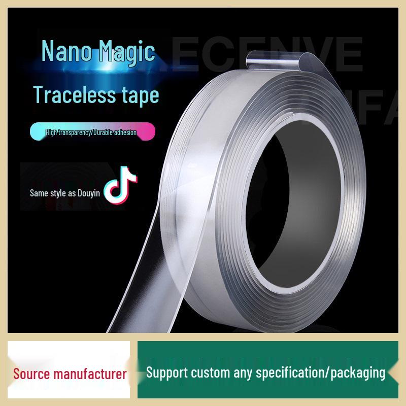 Popular Traceless Nano Magic Glue: Removable, Transparent, Double-Sided Acrylic Tape.