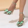 Fashion Liyke 2025 Neue Mode Chic Metall Seltsame Hohe Absätze Sandalen Damen Grün Schmetterling Spitz Offene Zehe Party Abschlussball Schuhe Größe 35-43