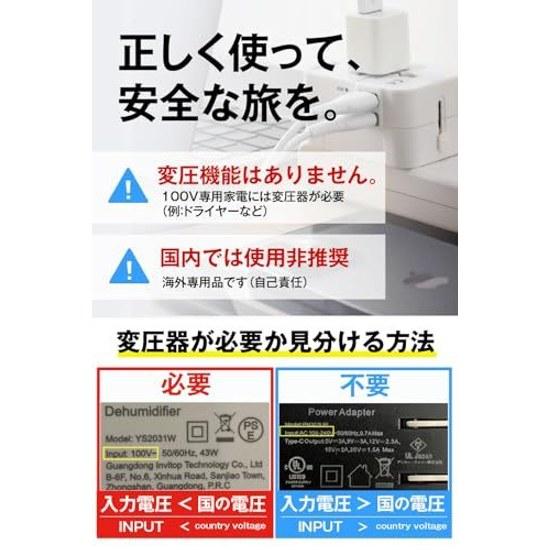 iHouse All Overseas Conversion Plug Outlet Multi 2 USB Ports Worldwide Compatible Ministry Economy Trade Industry Approved Official Warranty 1 Year