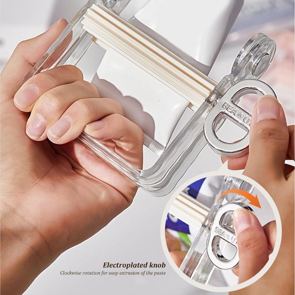 Manual Rotating Toothpaste Dispenser Efficient Usage Toothpaste Holder Stand  Bathroom Tool