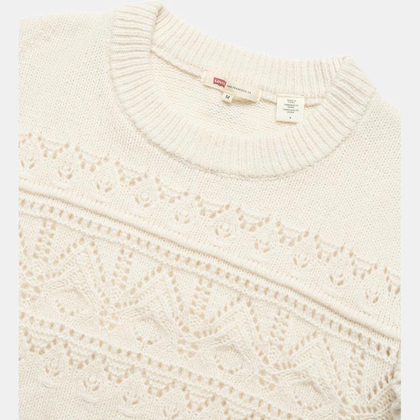 Levis Casual Simple Knit Crew Neck Long Sleeve Sweater Women Sweater 0037X-0000