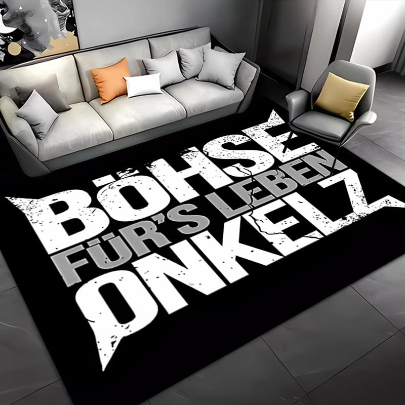 1pc Böhse Onkelz band Entrance Mat, Non-Slip Mat Area Rug,Room Decor, Outdoor Decor, Kitchen Rug,Doormat - Machine Washable, Easy to Clean