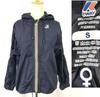 K-way Nylon Parka Women S Navy Blue Mountain Windbreaker Polyamide Jumper Hoodie cBH630