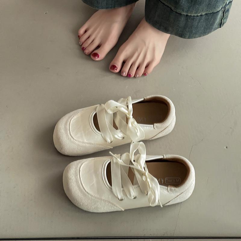 Retro Versatile Flat-bottomed Ballet Casual Single Shoes Women's Summer New Fashion Lightweight Versatile Single Shoes