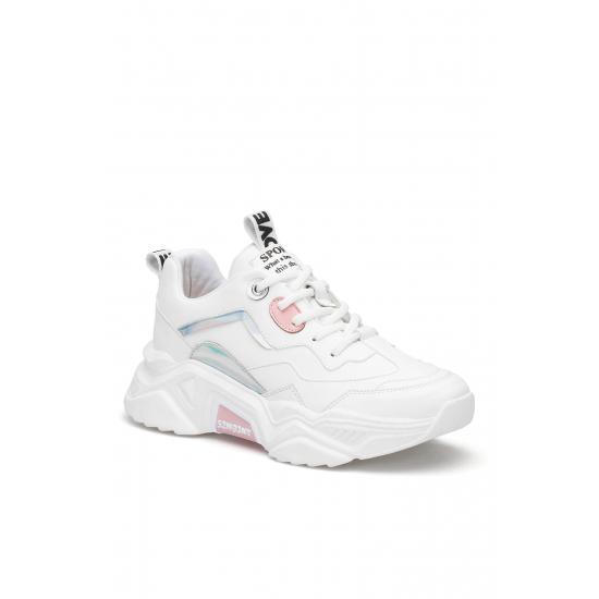 Schuhe und Sandalen aus Polyurethan, rutschfest, weich, leicht und mit orthopädischer Sohle. Damen-Sneaker in Blau und Weiß