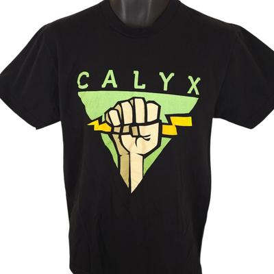 Calyx Institute 100% Baumwolle T-Shirt Herren T-Shirts Oberteil Herren Größe Medium Schwarz Hergestellt in den USA
